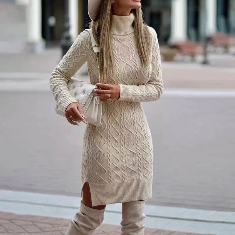 Pull Femme Tricot Manches Longues Chaud