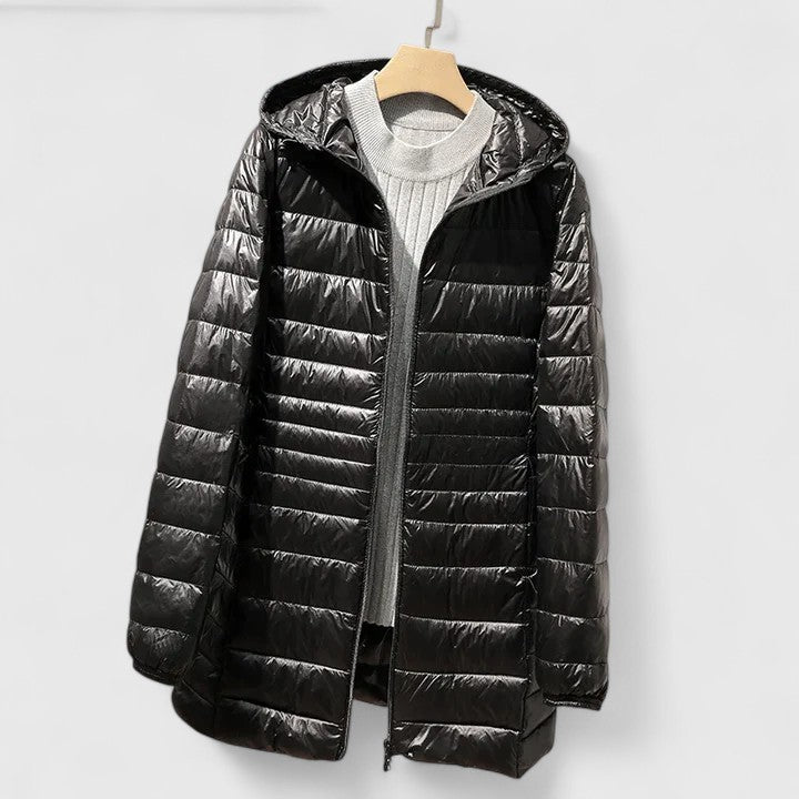 Manteau Hiver Femme Doublé et Chauffant à Fermeture Éclair