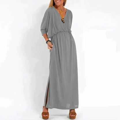 Robe Longue Femme Noir Élégante et Chic - PanierRoyale