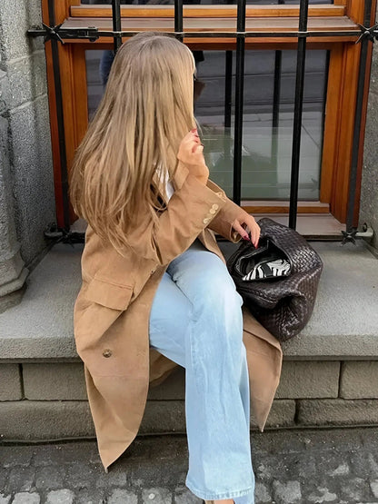 Elena | Suede Trenchcoat Zendoo.de
