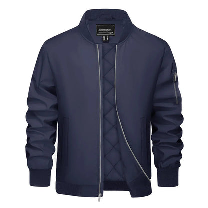 Veste bomber Homme Noir avec Fermeture Éclair Zip
