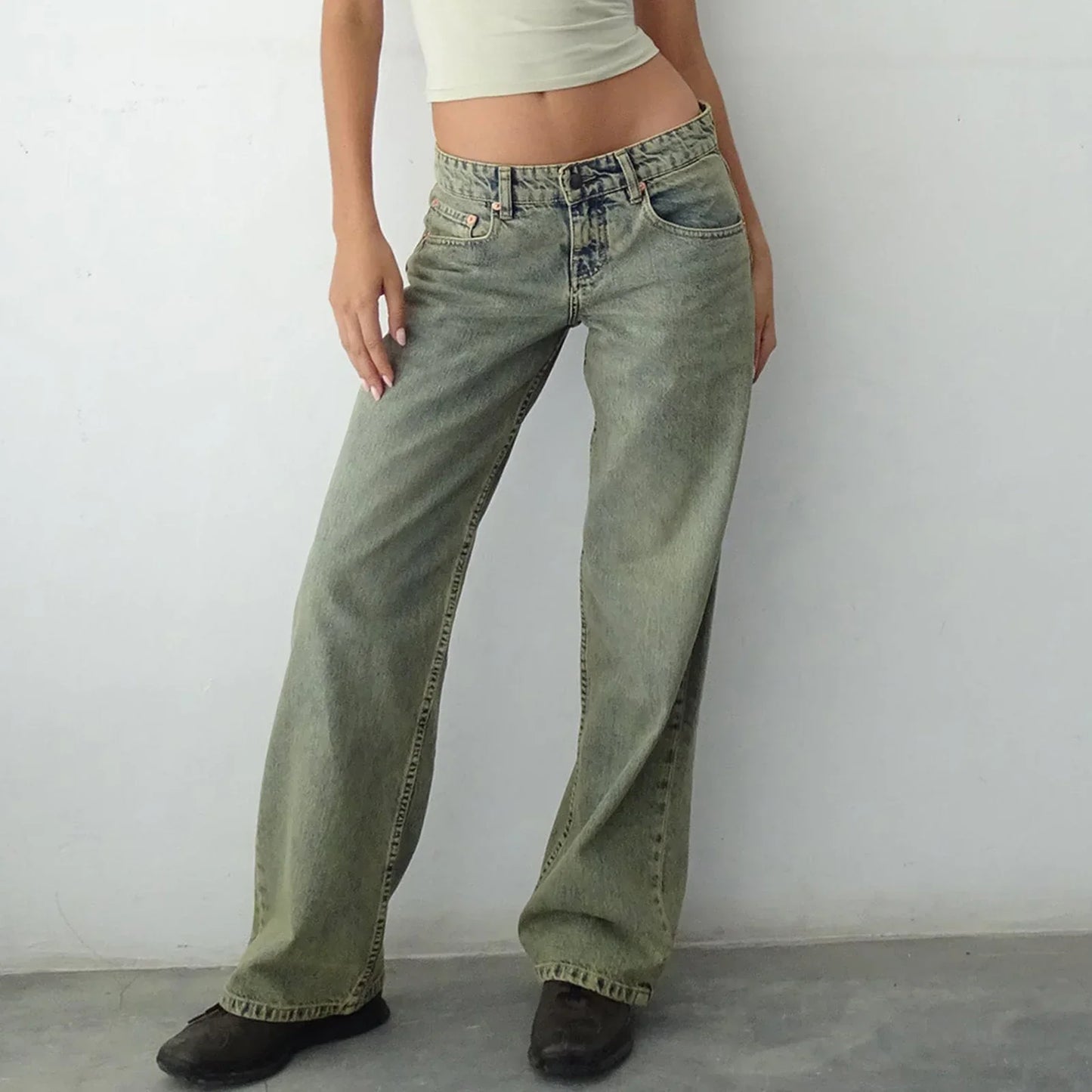 Jean Femme Large Vintage Décontracté