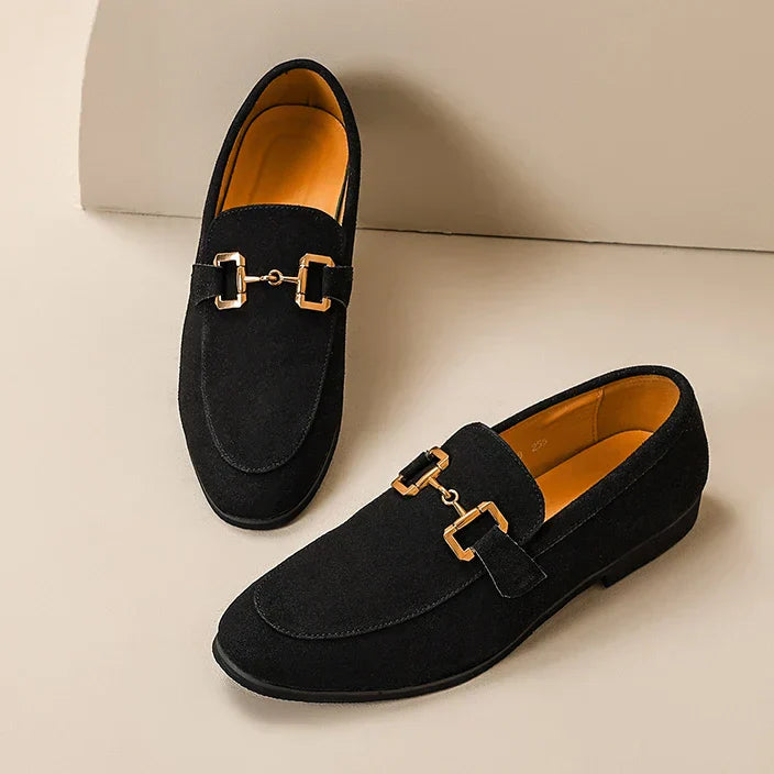 Mocassins Homme Cuir Suede Décontractés à Lacets