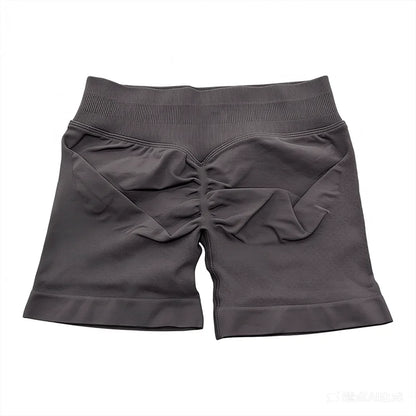 Short sport femme sans couture taille haute gainant