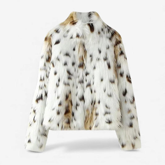 Veste Léopard Manches Longues Élégante