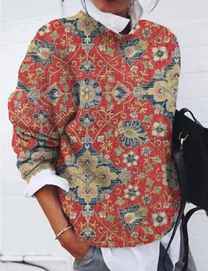 Pull Femme à Fleurs Décontracté et Coloré
