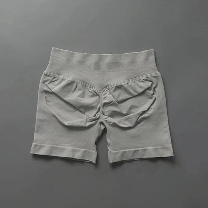 Short sport femme sans couture taille haute gainant