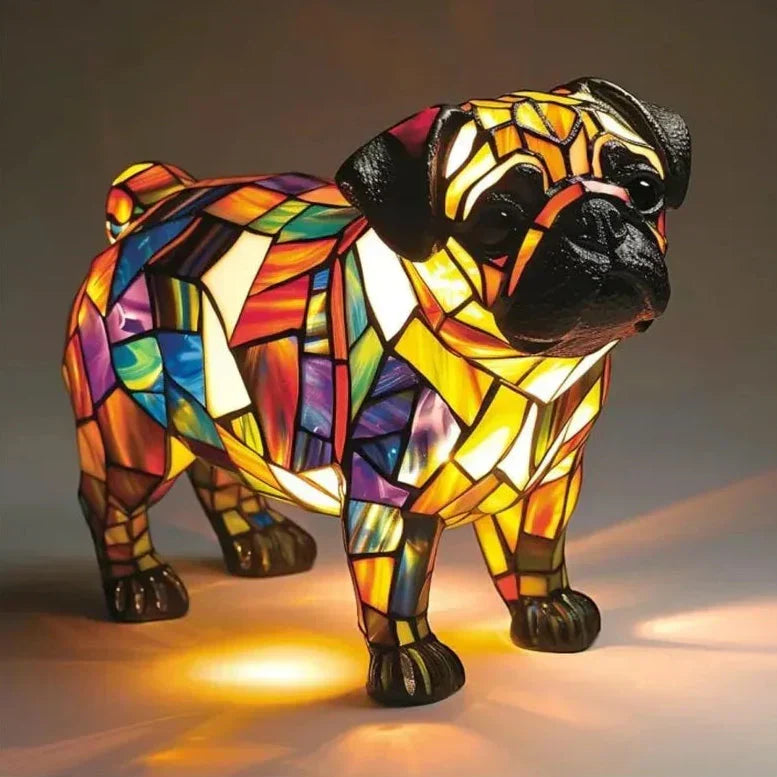 Lampe Décorative Design en Résine Style Bulldog Français - PanierRoyale