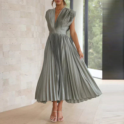 Robe Plissée Femme Élégante et Colorée