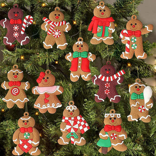 Décoration de Noël Gourmande 12 Pièces Colorées - PanierRoyale