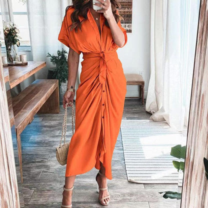 Robe de Soirée Femme Élégante - Robe Longue en Polyester Léger avec Décolleté et Dentelle