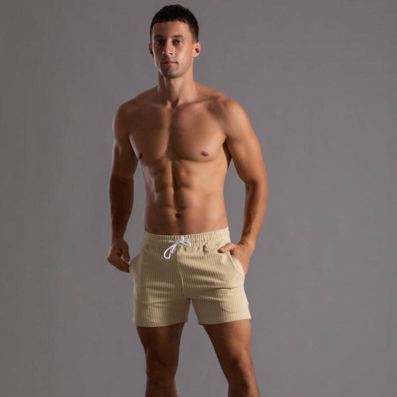 Shorts rayés homme confortable et léger