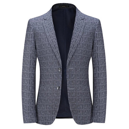 Blazer Homme Moderne à Carreaux Geométriques
