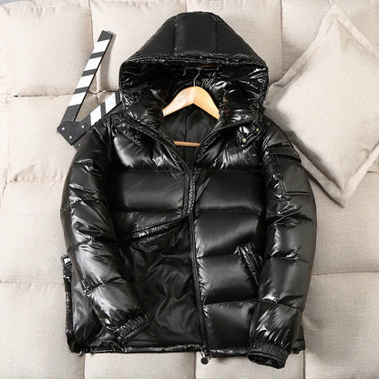 Veste Doudoune Homme Hiver avec Capuche et Manches Longues