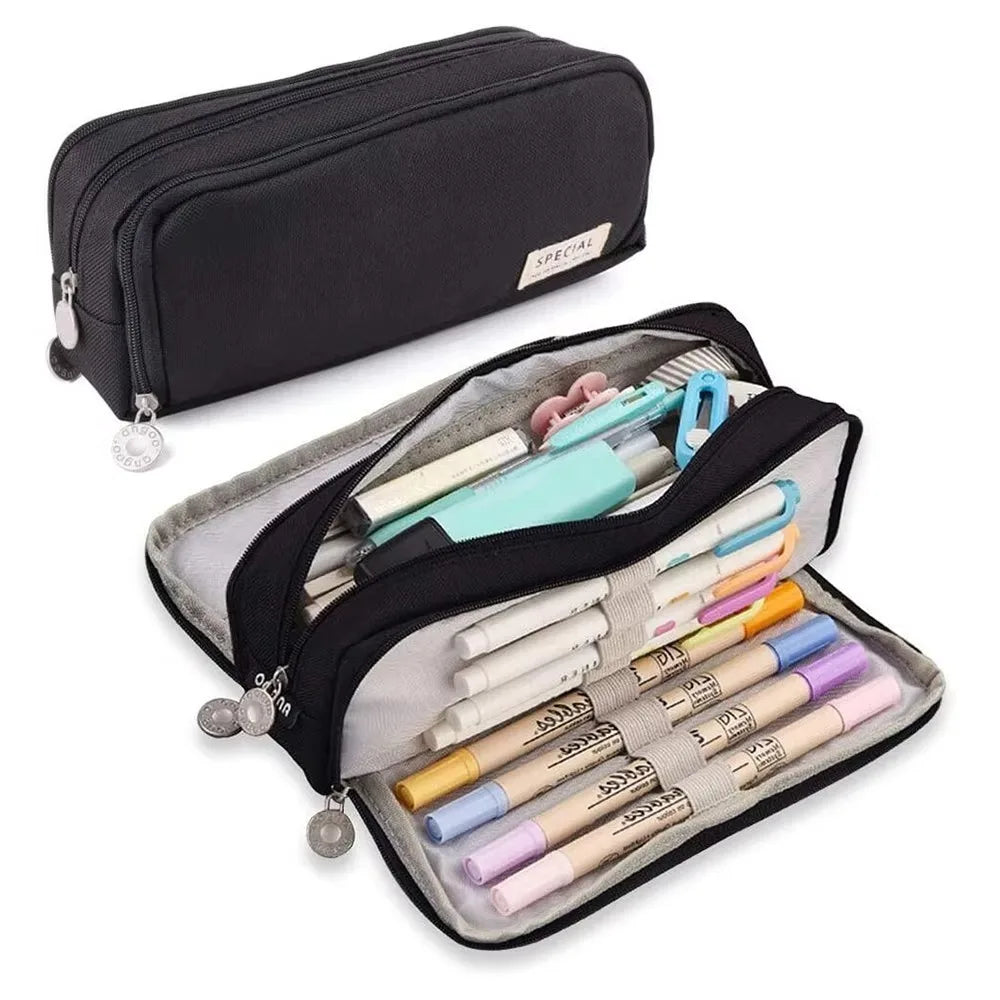 Trousse Scolaire Grande Capacité Compartiments Multiples Unisexe