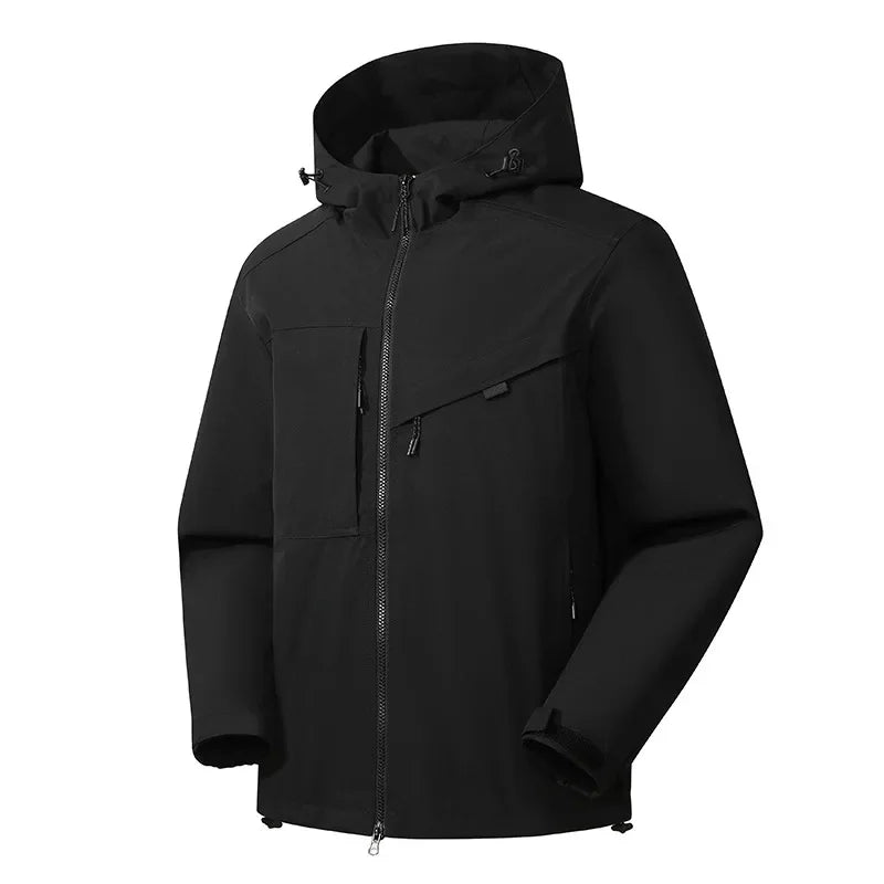 Veste de ski Homme Imperméable Capuche Confortable Coupe Casual - PanierRoyale