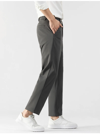 Pantalon Homme Beige Taille Haute Confort et Élégance