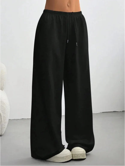 Pantalon Jogging Femme Coton Confortable Coupe Large