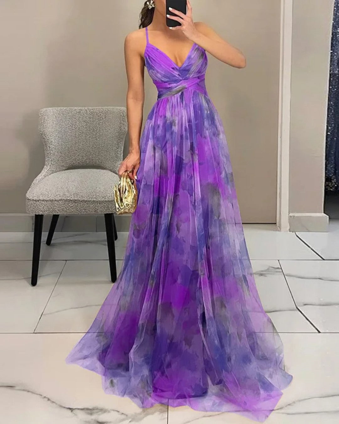 Robe Maxi Femme Fluide Bretelles Coupe Légère