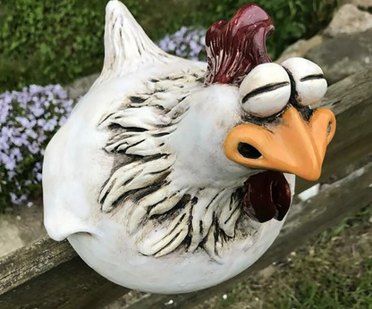 Statue Jardin Poulet en Céramique Décorative