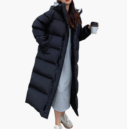 Manteau Hiver Femme Long Capuchon Douillet