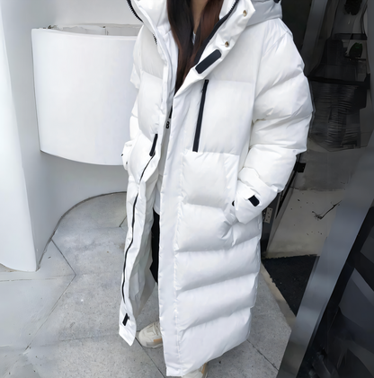 Manteau Femme Hiver Chic avec Capuche et Col Montant - PanierRoyale