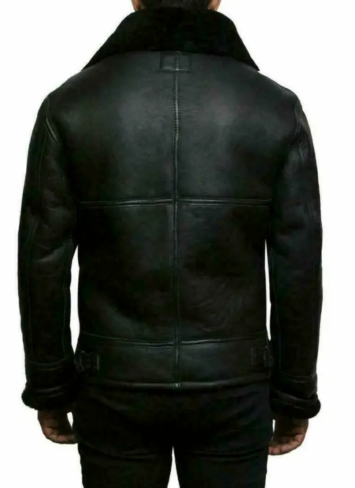 Blouson Cuir Épais et Doux en Mouton Shearling