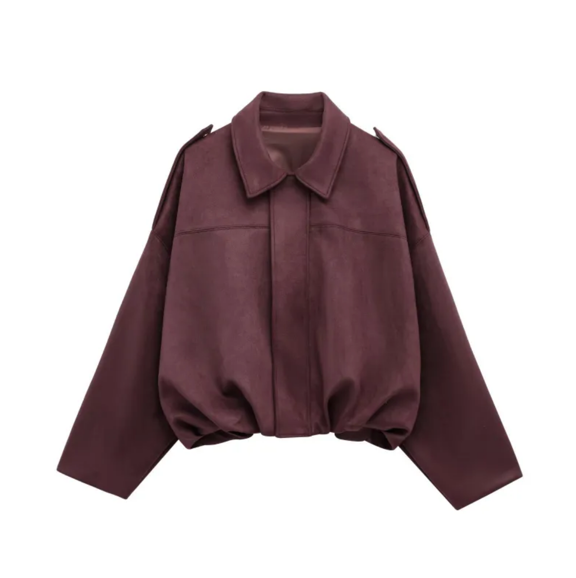 Veste en cuir doux féminine tendance