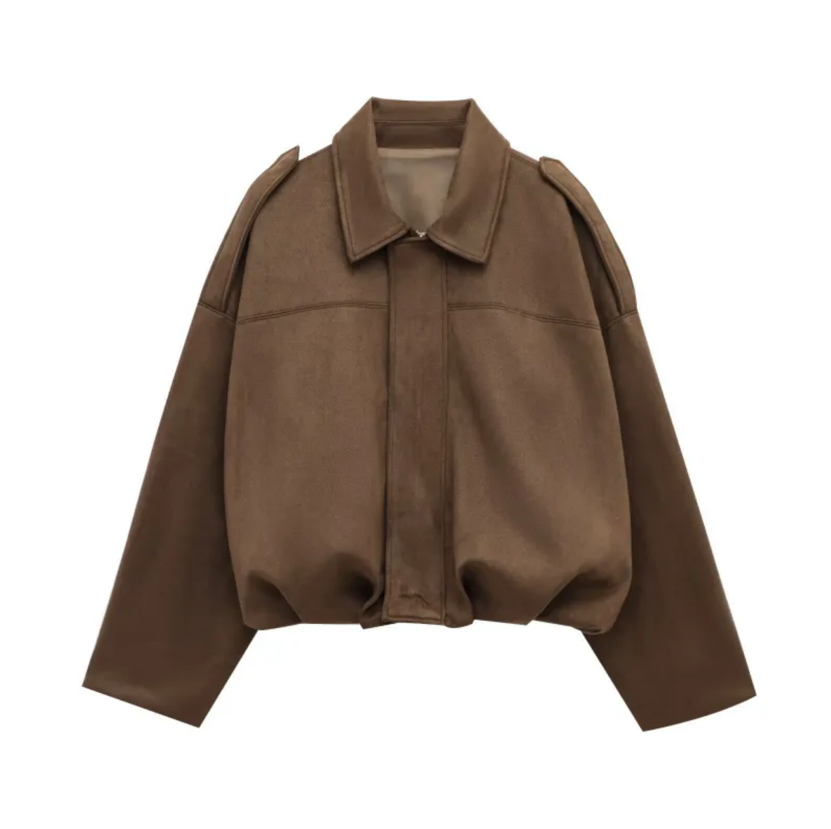 Veste en cuir doux féminine tendance