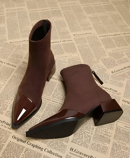 Bottines Femme Hiver Talon Bloc Chaussures - BerlinGlamour