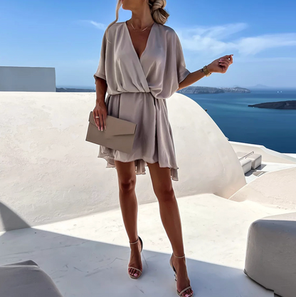 Robe de Soirée Féminine en Chiffon avec Volants