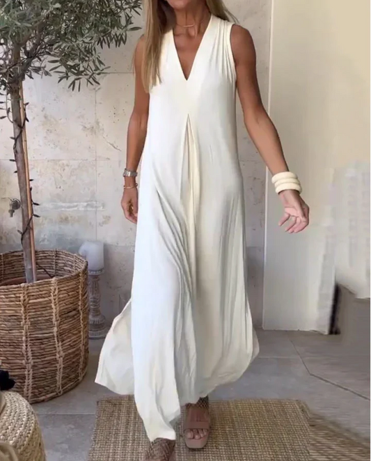 Robe Été Longue pour Femme Décolletée Profondément - PanierRoyale