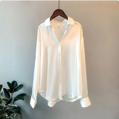 Chemise Femme Élégante en Soie Léger
