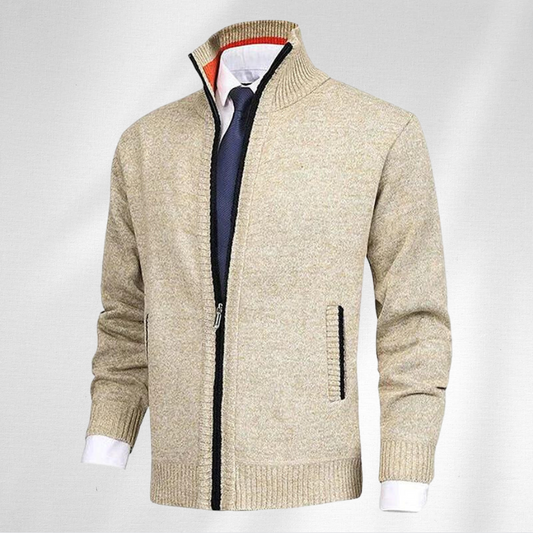 Cardigan Homme Hiver Chaud et Confortable à Fermeture Éclair - PanierRoyale