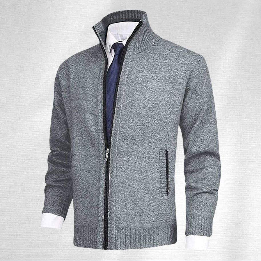 Cardigan Homme Hiver Chaud et Confortable à Fermeture Éclair