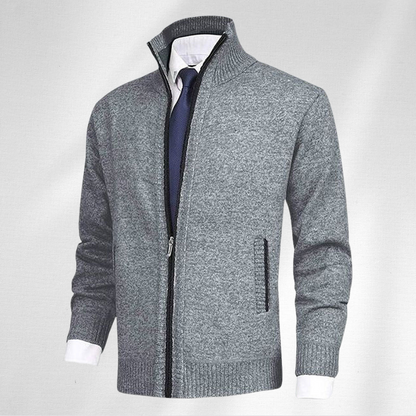 Cardigan Homme Hiver Chaud et Confortable à Fermeture Éclair