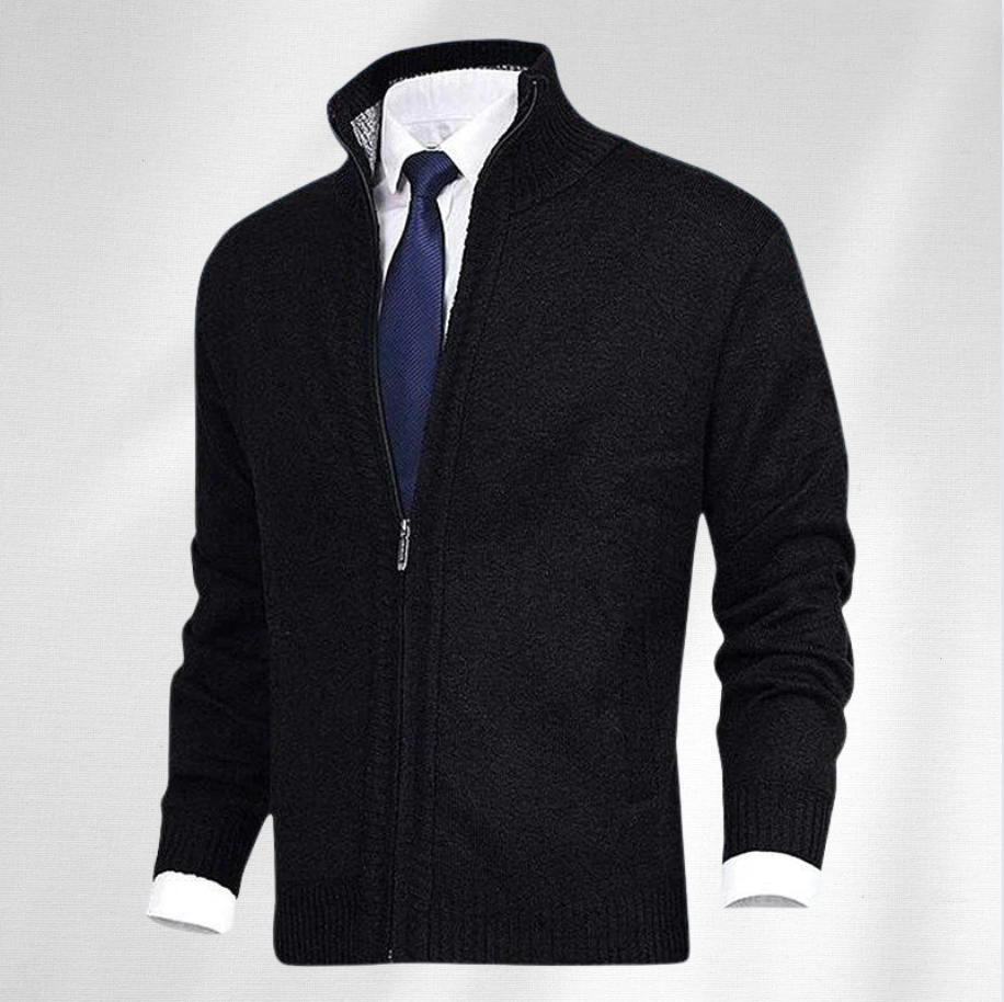 Cardigan Homme Hiver Chaud et Confortable à Fermeture Éclair