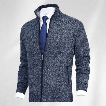 Cardigan Homme Hiver Chaud et Confortable à Fermeture Éclair