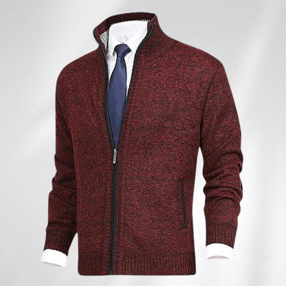 Cardigan Homme Hiver Chaud et Confortable à Fermeture Éclair