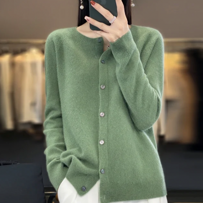 Gilet femme chic en laine épaisse hiver - PanierRoyale