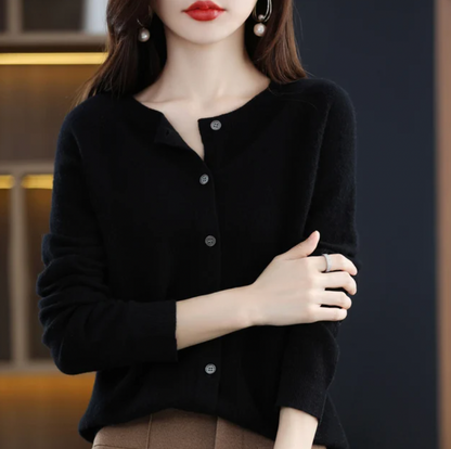 Gilet femme chic en laine épaisse hiver