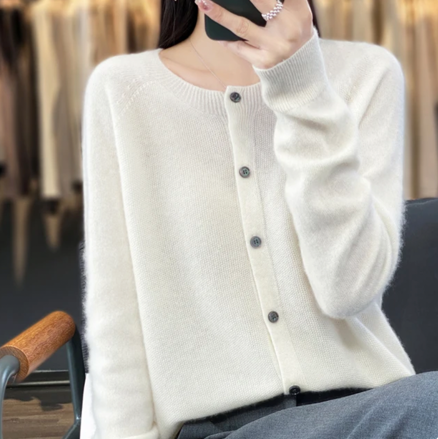 Gilet femme chic en laine épaisse hiver