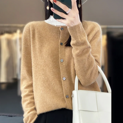 Gilet femme chic en laine épaisse hiver