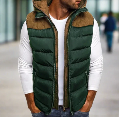 Veston hiver homme chaud avec capuche amovible