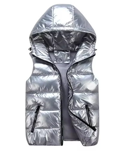 Gilet sans manches doublé duvet noir homme hiver