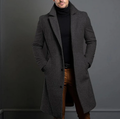 Manteau Homme Hiver Laine Brun Chic