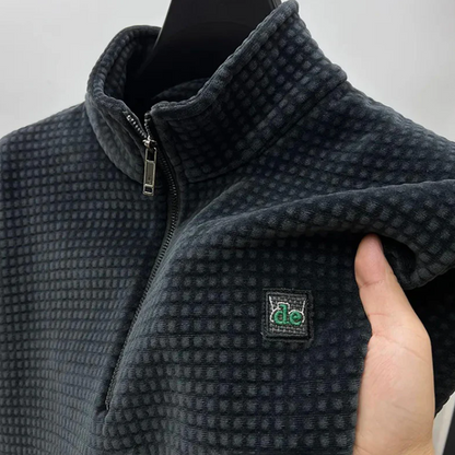 Veste Polaire Unisexe Col Montant Gris Mélangé