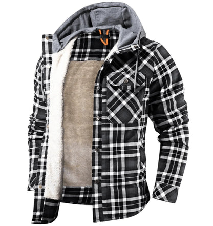 Veste Homme Hiver Douillette à Capuche Amovible