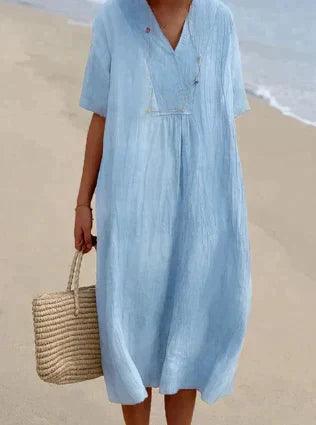 Robe Lin Femme Été Légère et Confortable - PanierRoyale
