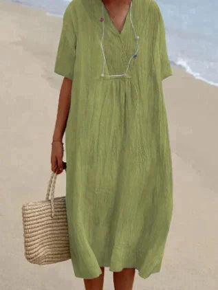 Robe Lin Femme Été Légère et Confortable